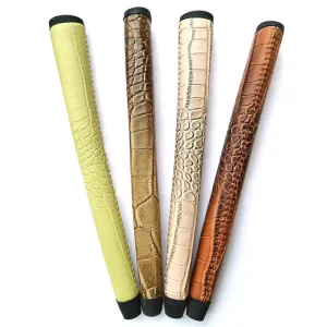OEM Factory Manufacturers Outlet PU TPE Hand Stitched Thread Special Bionic alligator Python Texture Golf Club Grips Putter Grip