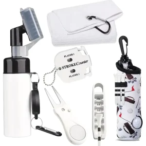 OEM Golf Essentials Kit Golf Accessories Gift Set Include Water Brush Towel Divot Tools Accessories Pouch Counter