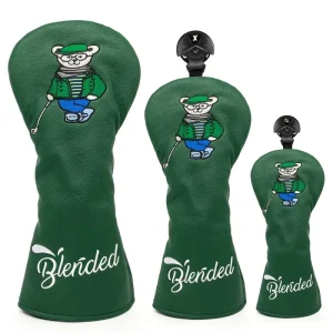OEM Golf Headcover Customized Club Head Covers for Driver 3 Wood Hybrid PU Leather Golf Clubs Cover with Embroidery LOGO