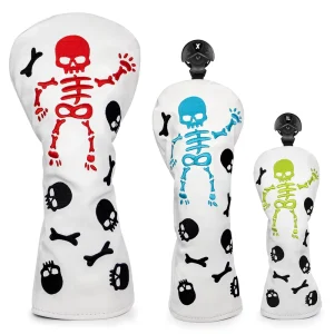 OEM Golf Headcover Customized Club Head Covers for Driver 3 Wood Hybrid PU Leather Golf Clubs Cover with Embroidery Logo