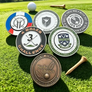 OEM Golf Poker Set Chips Luminous Enamel Waterproof Special Golf Poker Chips