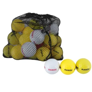 OEM Golf Range Balls with Mesh Bag Durable 2 Piece Practice Golf Balls Custom Logo Print for Training & Driving Range