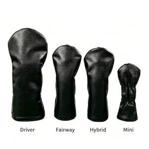 OEM High Quality Golf Driver PU Leather Waterproof Custom Golf Club Head Covers