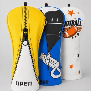 OEM Leather Golf Headcover Blade Putter Club Cover Golf Head Covers Embroidery Logo Golf Accessories Manufacturer
