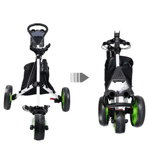 OEM Lightweight Golf Trolley 3 Wheels Folding Golf Bag Trolley Custom Portable Moving Golf Push Trolley Push Cart