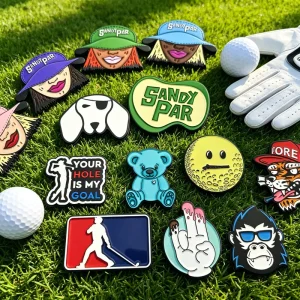 OEM Logo Customized 20 mm 25 mm Plastic Golf Ball Marker and Training Aid