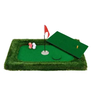 OEM Manufacturing Floating Golf Putting Green Mat with Hitting Mat Golf Balls Flag Tee