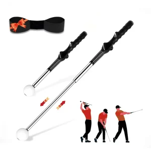 OEM Manufacturing Golf Telescopic Warm Up Swing Trainer Set Golf Swing Corrector Arm Band Retractable Golf Swing Grip Trainer