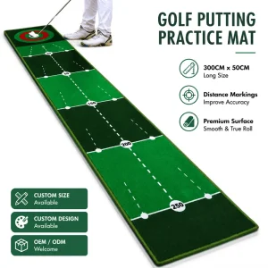 OEM ODM Custom Golf PuttingMat Golf Green Simulation Mat for Chipping & Putting Practice Indoor & Outdoor Use