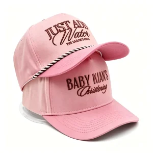 OEM ODM Custom Logo Vintage Dobby 5 Panel Striped Baseball Caps 3D Embroidery Structured Frame 100% Cotton Sport Hats