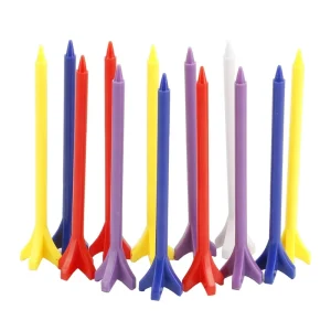 OEM ODM Custom Print logo Bulk Mixed Colors Professional Durable Unbreakabke 70mm 80mm Plastic Golf Tees