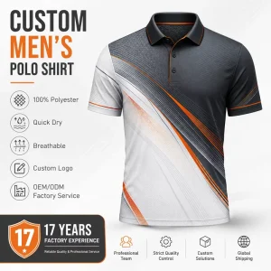 OEM ODM Custom Printed Polo Shirts 100 Polyester Breathable Lightweight Sports Casual Polo Shirt Supplier T-shirts