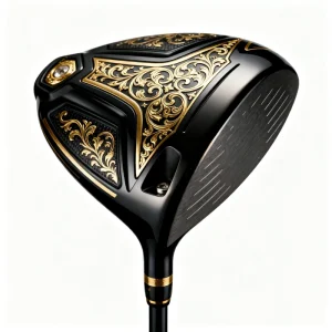 OEM ODM Customizable Right Handed Luxury Men’s Golf Clubs Chinese Style Black Gold Tang Dynasty Vine Scroll Pattern Driver Made