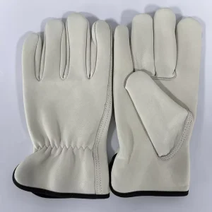 OEM ODM Customized Logo Smooth Texture Lightweight Comfort Easy Wear Abrasion Resistant Cowhide Leather Driver Gloves For