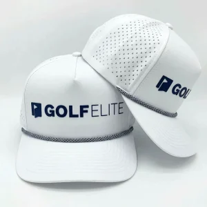 OEM ODM Customized Sports Waterproof 5 Panel Baseball Cap Hydro Breathable Rope Golf Hats with Custom Logo Gorras Hip Hop