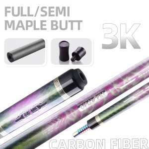 OEM ODM Factory Custom 11.8/12.5MM USA Style Carbon Fiber Pool Cue Two Piece Snooker Billiard Cues