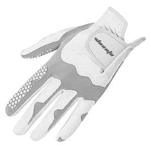 OEM ODM Factory Price Custom Logo Korean Comfortable Grey White Waterproof Fabric Men’s Left Hand Leather Golf Gloves
