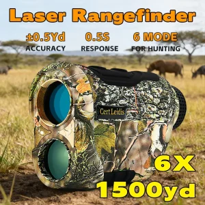 OEM ODM Golf Mode FDA Safe Rechargeable Battery Laser Rangefinder 1500yard 6x IP54 for Hunting Field Forest