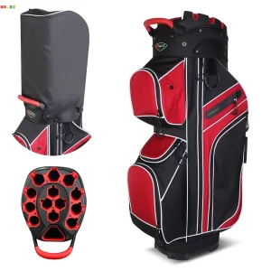 OEM ODM Lightweight Golf Stand Bag with 7 Way Full Length Dividers 6 Zippered Pockets Automatically Adjustable Dual Straps
