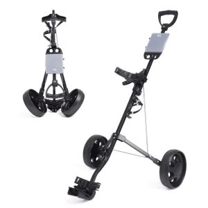 OEM ODM Manufacturer Direct Golf Folding Steel Trolley 2 Wheel Golf Push Pull Cart