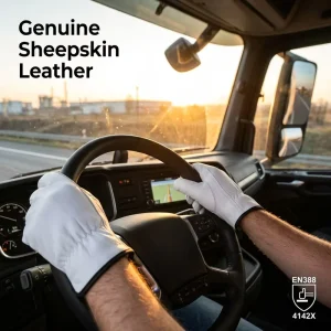 OEM ODM Multifunction Durable Anti Slip Leather 11 Oz Customizable Driver Gloves Wear Resistance Cowhide Safety Gloves