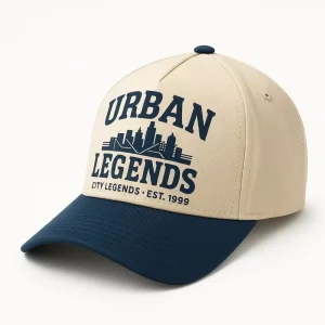 OEM ODM Quality 1.1 5 Panel Structured Baseball Cap with Urban Legends City Embroidery for Wholesalers BSCI Factory Low MOQ