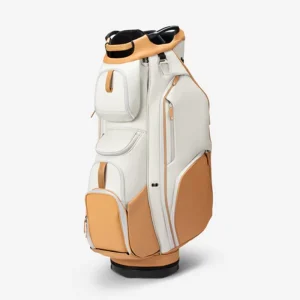 OEM PU Leather Golf Cart Bag with Softback, Zipper Hasp Closure, 14 Dividers, Waterproof, Lightweight, Custom Logo