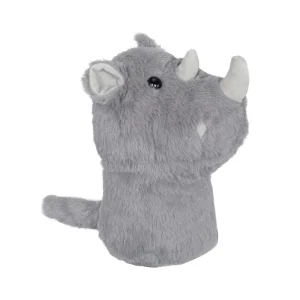 OEM Plush Rhino Gray 460CC Driver Protective Animal Cover Custom Golf Headcover Hook-and-Loop Closure Dustproof