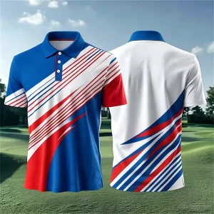 OEM Polyester Golf Polo Design Men’s Golf Apparel Custom Casual Breathable and Quick Drying Sublimation Polo Shirts