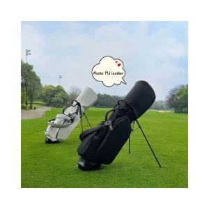 OEM Polyester Golf Stand Bag Ultralight Waterproof Portable Golf Bags for Men & Women Matte PU Leather