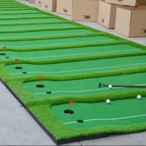 OEM Portable Large Size Golf Putting Green with Flag Indoor Outdoor Practice Mat for Training Golf Aid