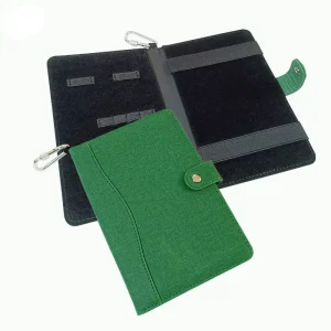 OEM Portable Pu Golf Scorecard Holder Set with Clip Holder Accessories Kit