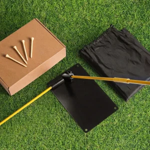 OEM Professional Iron Golf Practice Plate Folding Alignment Sticks Durable Metal Swing Trainer Training Accessory