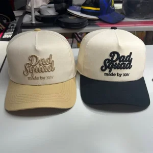 OEM Summer Golf Sport A Frame 5 Panel Curved Brim Snapback Hat Custom 3D Embroidery Logo Baseball Cap Khaki