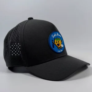 OEM Summer Sport 5 Panel A Frame Laser Cutting Performance Waterproof Baseball Golf Trucker Cap Custom Pvc Patch Hat