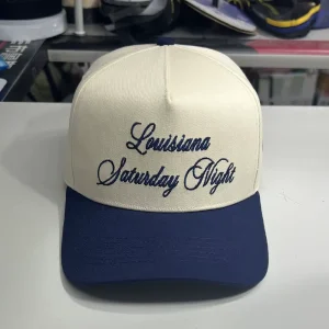 OEM Two Tone Wedding Party Club Fashion 5 Panel Baseball Cap Custom Embroidery Logo Navy Blue and White Snapback Hats