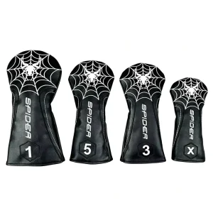 OEM Waterproof PU Leather Golf Headcover for Wood Clubs with Customizable Embroidery Logo Set of 4 (Driver 3# 5# UT)