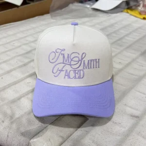 OEM Wedding Party 5 Panel A Frame Two Tone Cotton Colorful Snapback Hat Custom Embroidery logo Purple Baseball Caps