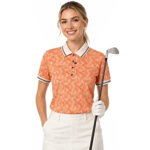 OEM Women’s Casual Performance Jersey for Shirt Breathable Knitted Leopard Pattern Eco Friendly Comfortable