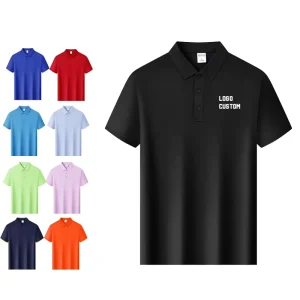 OEM Work Uniform Business Golf Shirt Dry Fit Custom Embroidery Logo Solid Blank Polyester Unisex Golf Shirt
