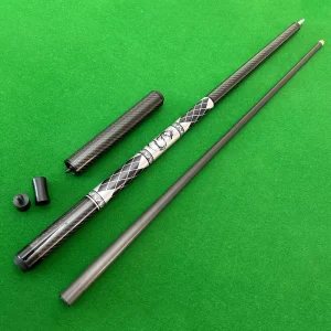 OEM&ODM Supported 146-148CM/57-58.5INCH 1/2 Split Cue Black Carbon Fiber Shaft Pool Cue