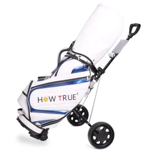 One click Foldable Aluminum Structure Golf Trolley Push Cart New Black 2 Wheel Golf Trolley