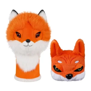 Orange fox Golf Club Head Cover Putter Driver Golf Headcovers Plush Soft Animal Golf Accessories