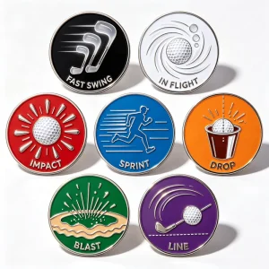 Original Design Metal Golf Ball Marker Holder Customizable Logo Engraveable Golf Ball Marker