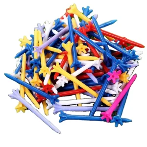 Original Friction 5 Prong 70mm Plastic Golf Tees OEM Brand Customized Logo Multi Color