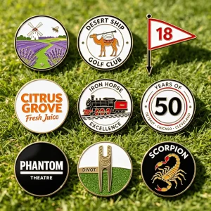 Other Golf Products Matt Black Metal Custom Golf Ball Marker Magnetic Golf Ball Marker