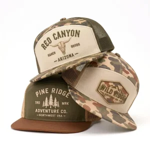 Outdoor Camouflage Hunting Hats Men Fishing 7 Panel Mesh Trucker Caps Flat Custom Embroidery Snapback OEM ODM BSCI Manufacturer