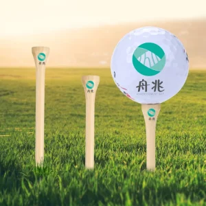 Outdoor Custom Logo Bamboo Wood Golf Tees Color Painted Silk Screen Printed Personalized Promotional Gift Sets