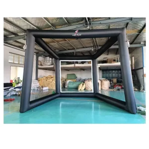 Outdoor Event Rental Sport Inflatable Golf Simulator Cage with Four Sides Oxford Nylon Netting