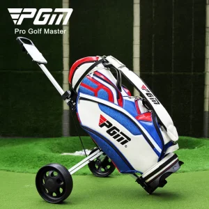 Outdoor Golf Buggy Push Trolley QC002 1 2 Wheel Foldable Push Caddy for Golfers